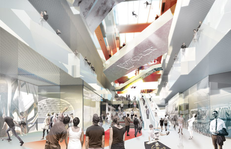 J Mayer H designs Volt Berlin shopping centre offering indoor skydiving and surfing