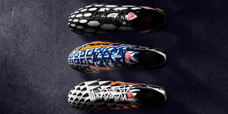 World Cup footballers wear Battlepack boots by Adidas