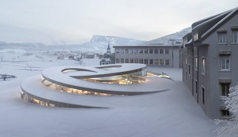 Bjarke Ingels unveils spiralling museum for Swiss watchmaker