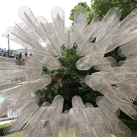 Ai Weiwei’s Forever Bicycles installed at Palazzo Franchetti in Venice