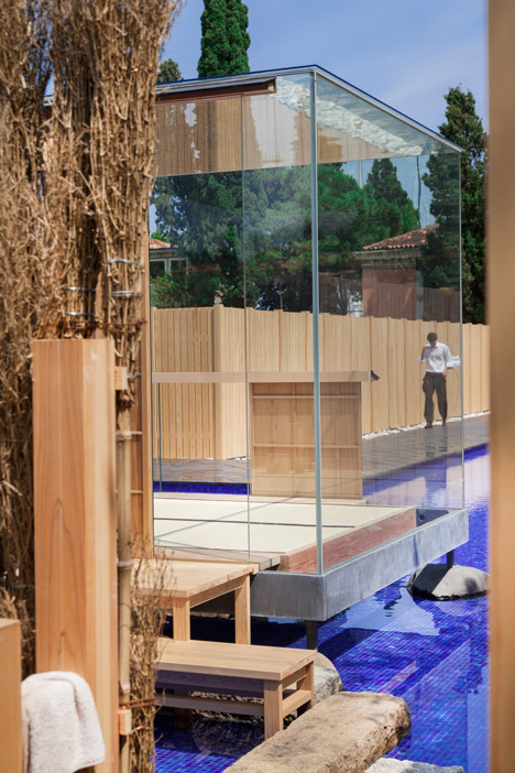Glass Tea House Mondrian from Venice Architecture Biennale by Hiroshi Sugimoto