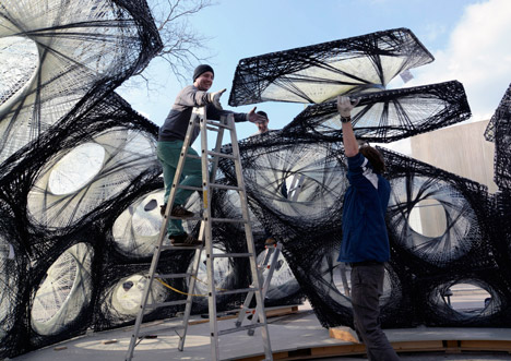 University of Stuttgart unveils carbon-fibre ICD ITKE Research Pavilion based on beetle shells