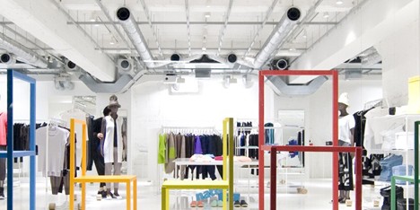 Issey Miyake window installation by Yoichi Yamamoto Architects