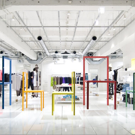 Issey Miyake window installation by Yoichi Yamamoto Architects
