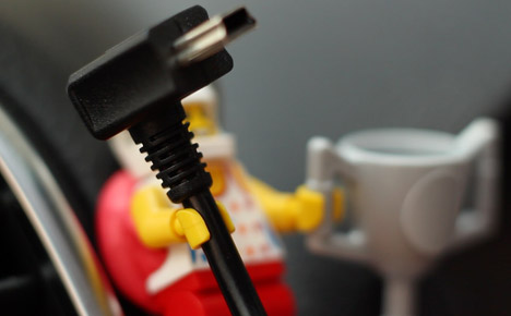 Lego and Sugru cable holders