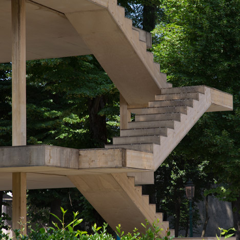 Le Corbusier's Maison Dom-ino realised at Venice Architecture Biennale by the Architectural Association