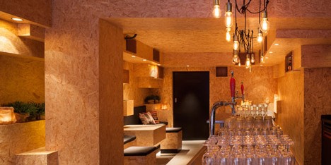 Ninetynine creates chipboard interior for Amsterdam’s Mash bar