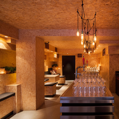 Ninetynine creates chipboard interior for Amsterdam’s Mash bar