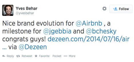 Airbnb logo reactions