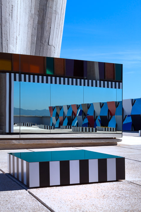 Defini, Fini, Infini by Daniel Buren on Le Corbusier's Cité Radieuse rooftop
