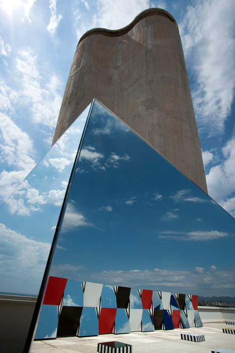 Defini, Fini, Infini by Daniel Buren on Le Corbusier's Cité Radieuse rooftop