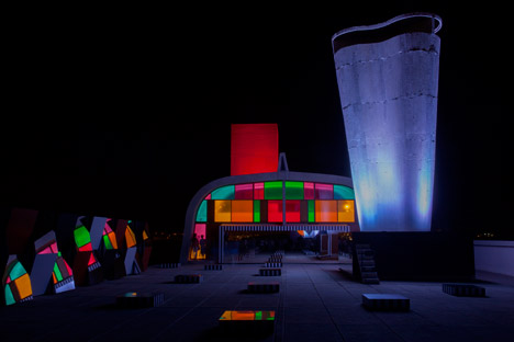 Defini, Fini, Infini by Daniel Buren on Le Corbusier's Cité Radieuse rooftop