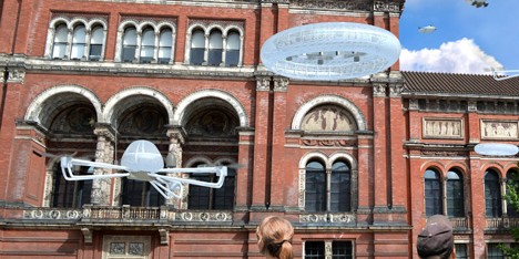 Drone Aviary installation proposed for V&A museum London