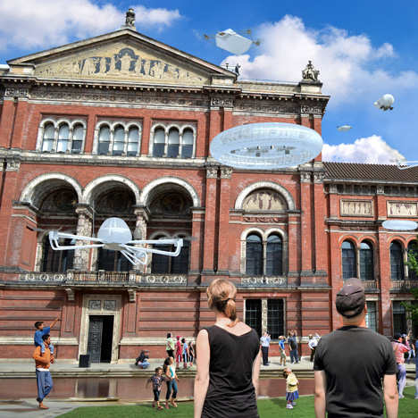 Drone Aviary installation proposed for V&A museum London