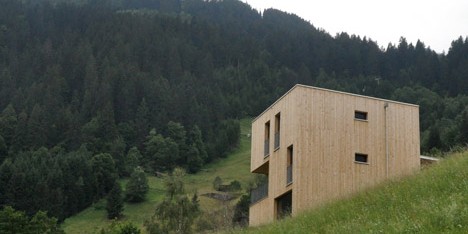 Timber-clad Haus M by Exit Architects is a skiing and hiking retreat in Austria