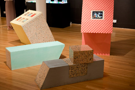 Museum furniture made from foam by Sungsin Eo