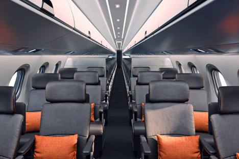 Priestmangoode airline interior for Embraer
