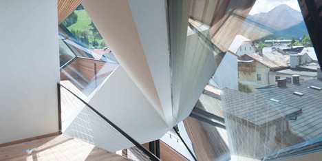 Angular windows create glass shards across Plasma Studio’s Schäfer Roofscape