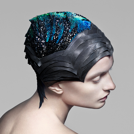 Vicenza headdress by The Unseen for Swarovski
