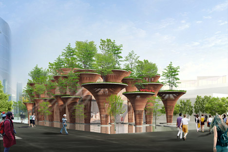 Vietnam Pavilion at the Milan Expo by Vo Trong Nghia Architects