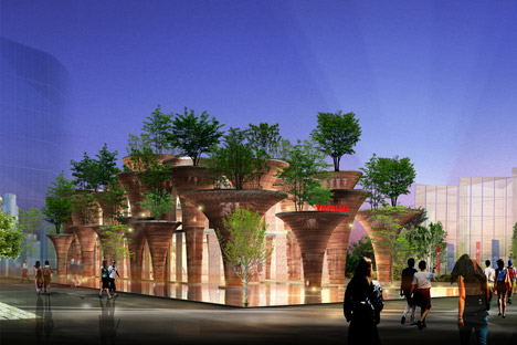 Vietnam Pavilion at the Milan Expo by Vo Trong Nghia Architects