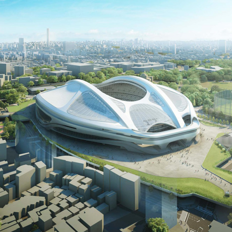 New images of Zaha Hadid’s modified Tokyo Olympic stadium design