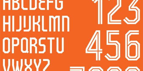 Wim Crouwel designs typeface for Holland’s FIFA World Cup 2014 kit