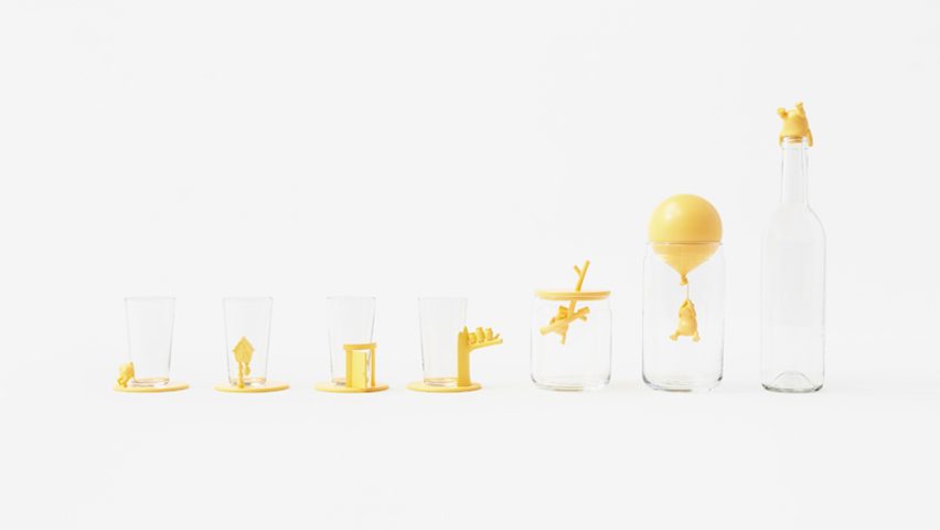 Nendo designs Winnie-the-Pooh glassware for Walt Disney Japan