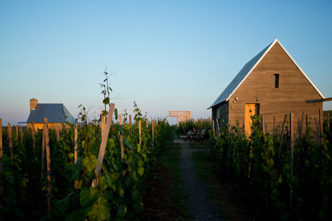Earthy cabins hide amongst the vineyards<br /> at the Almagyar Wine Terrace in Hungary by by Péter Gereben and Balázs Marián
