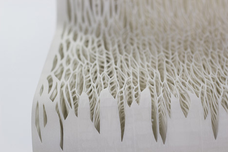 Biomimicry 3D-printed soft seat by Lilian Van Daal