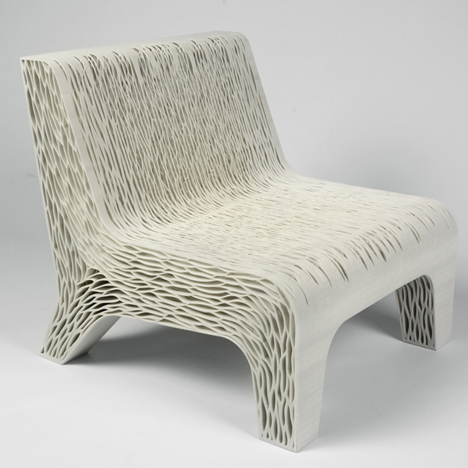 Biomimicry 3D-printed soft seat by Lilian Van Daal