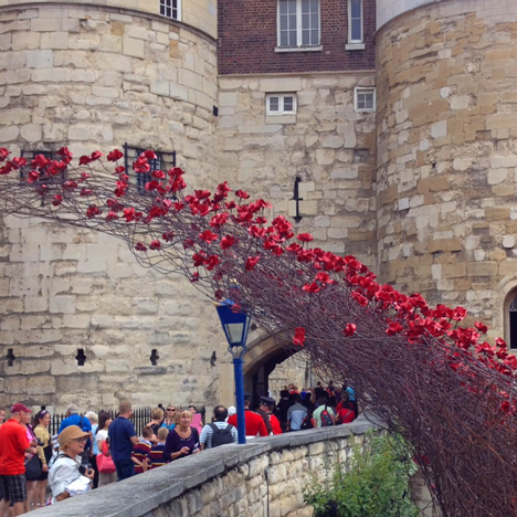 Blood Swept Lands and Seas of Red poppies installation at the Tower of London