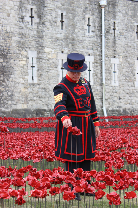 Blood Swept Lands and Seas of Red poppies installation at the Tower of London