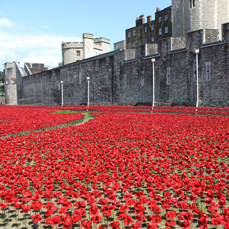 Blood Swept Lands and Seas of Red poppies installation at the Tower of London
