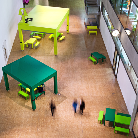 Central St Martin's Tables project by Featherstone Young Architects