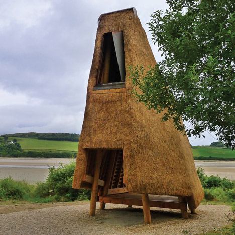 Jeffry’s House by Emily Mannion and Thomas O’Brien is a thatched folly by the sea