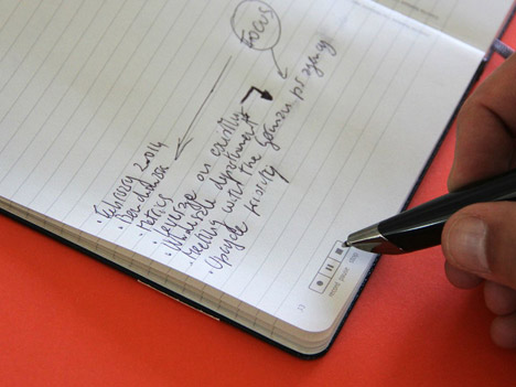 Moleskine notebook by Livescribe