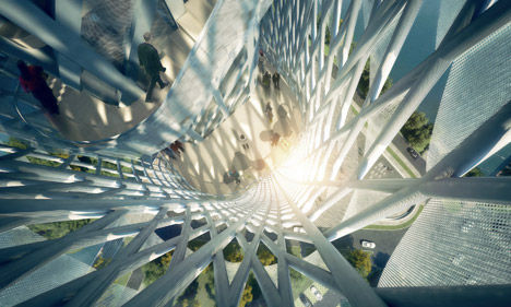 Doumen Observation Tower by RMJM is a fish-inspired skyscraper