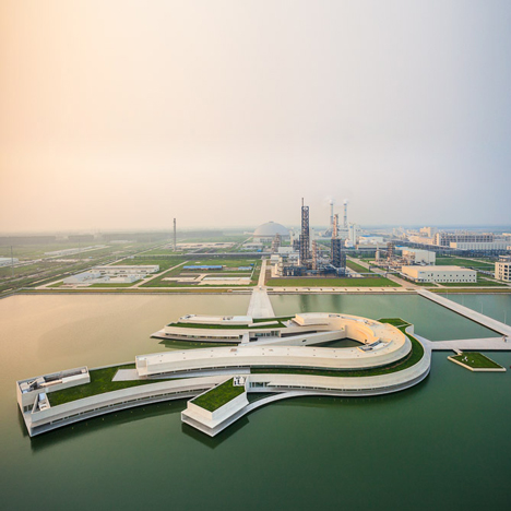 The Building on the Water, Shihlien Chemical by Alvaro Siza