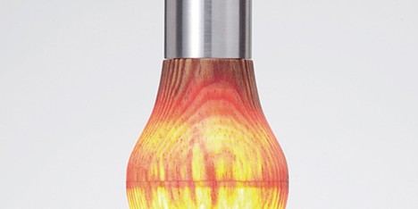 Wooden lightbulb by Ryosuke Fukusada