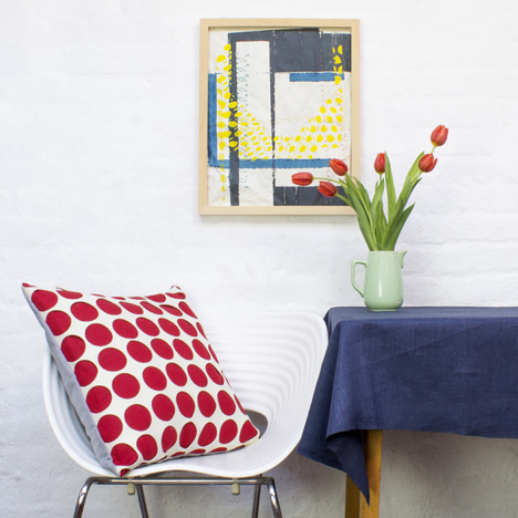 Skeleton Flame Cushion by Georgia Bosson