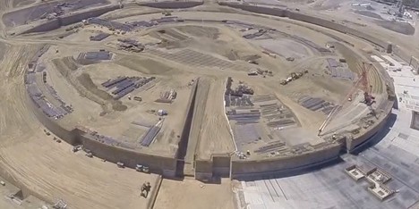 First images of Apple Campus under construction captured using a drone-mounted GoPro