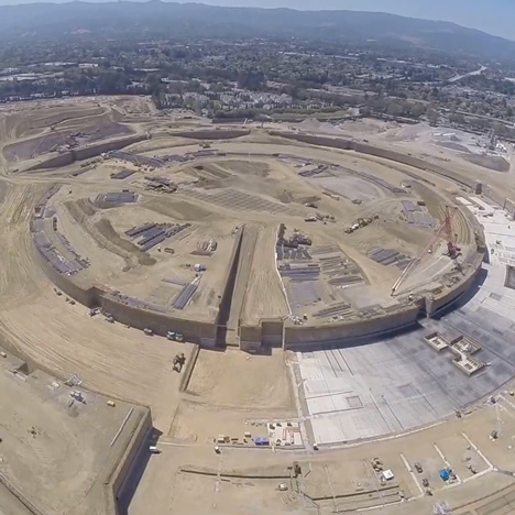 First images of Apple Campus under construction captured using a drone-mounted GoPro