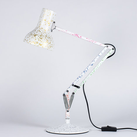 Customised Anglepoise Type75TM Mini desk lamp by Benjamin Hubert – top image: Faye Toogood's customised Ercol Originals stacking chair Customised Anglepoise Type75TM Mini desk lamp by Benjamin Hubert – top image: Faye Toogood's customised Ercol Originals stacking chair