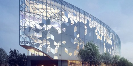Snøhetta reveals proposal to build a library around a Calgary railway line