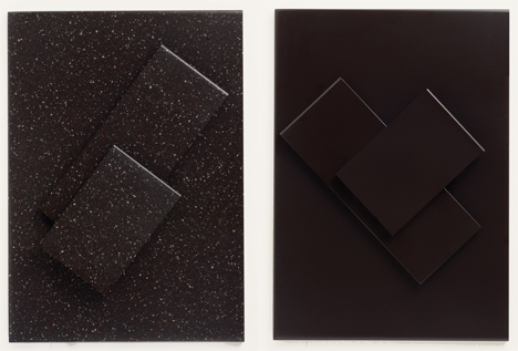DuPont Corian in Deep Bedrock (left) and Deep-Espresso (right) DuPont Corian in Deep Bedrock (left) and Deep-Espresso (right)
