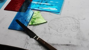 Stained-glass car by Dominic Wilcox
