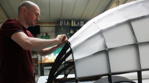 Stained-glass car by Dominic Wilcox