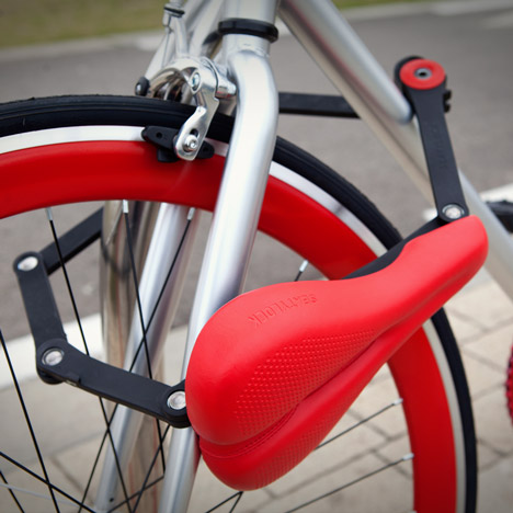 Seatylock saddle and lock