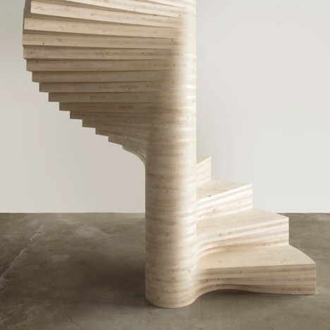 Wooden Spiral staircase by Risa Meyer